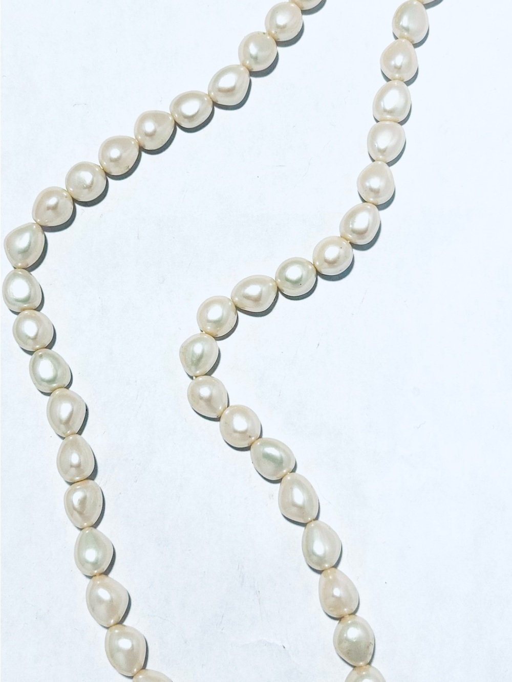 Trifari Cream Faux Pearl Strand Necklace, Trifari Jewelry, Vintage Trifari - Picture 3 of 7